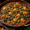White Sweet Potato, Chickpea & Spinach Curry