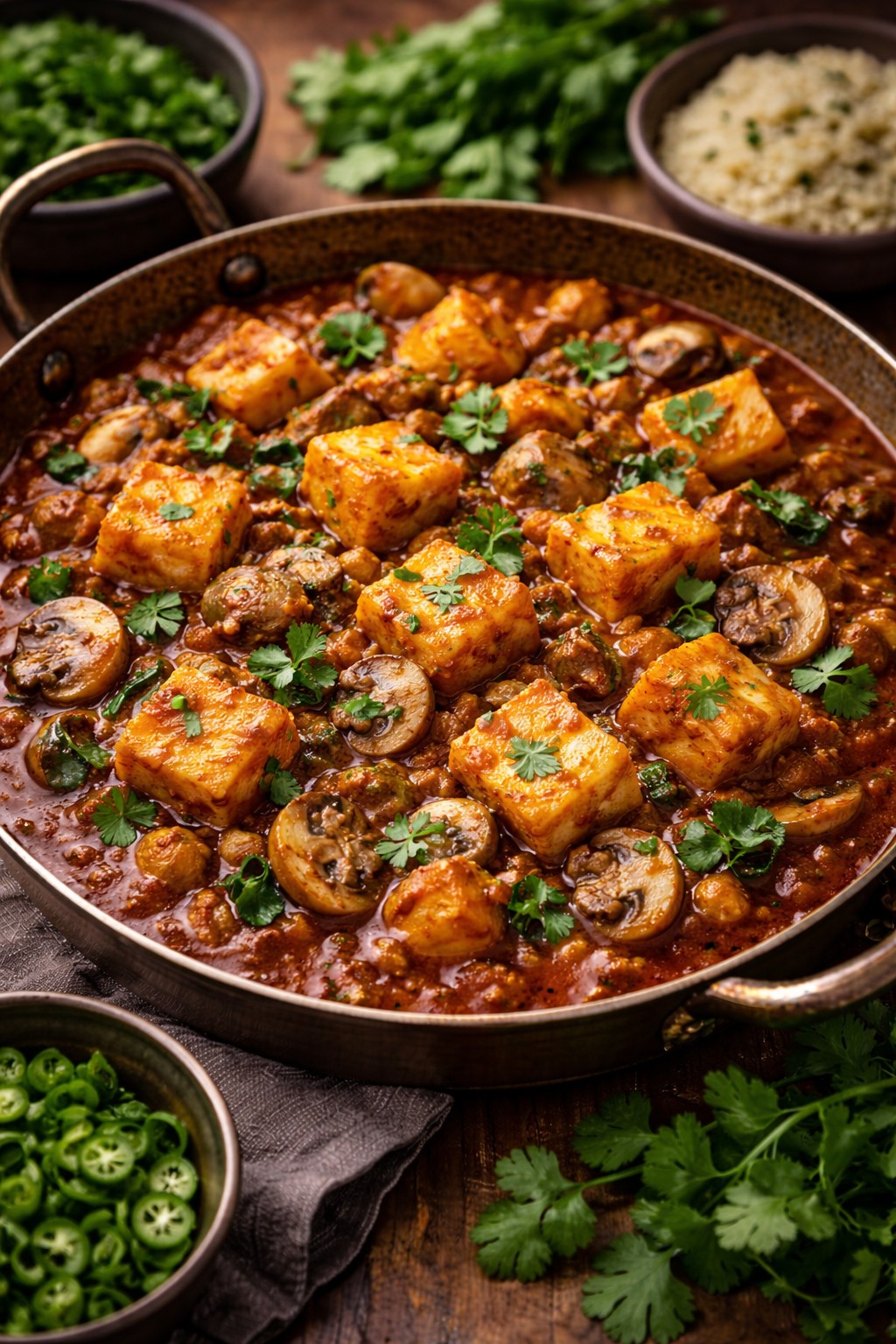 Dhaba‑Style Paneer with Mushrooms
